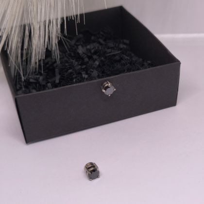 Mustad magnetilised kõrvarõngad